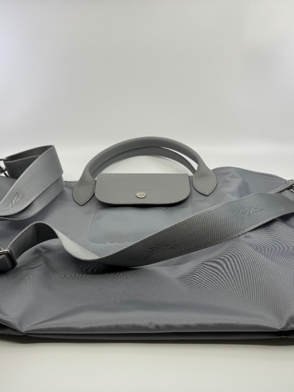 Longchamp Modele Depose Tote Bag Medium Grey - Picture 10 of 10